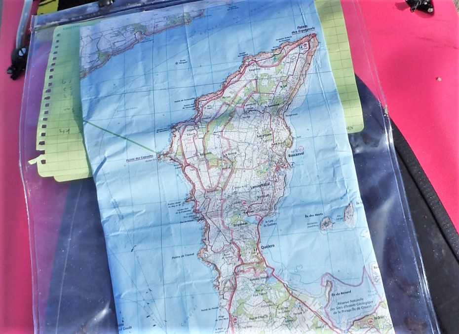 Map of Presq'ile de Crozon - group coaching trip